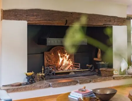 Holiday home with fire