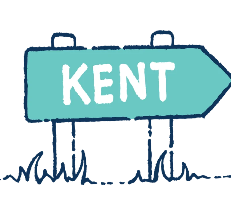 Bloom Kent signpost illustration