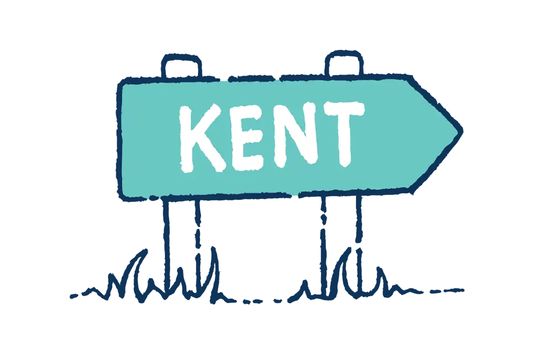 Bloom Kent signpost illustration