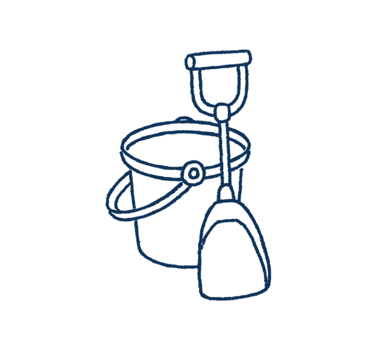 bucket and spade illustration