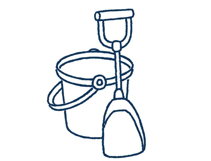 bucket and spade illustration