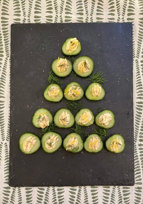 Cucumber Canapé Recipe, Christmas canapés