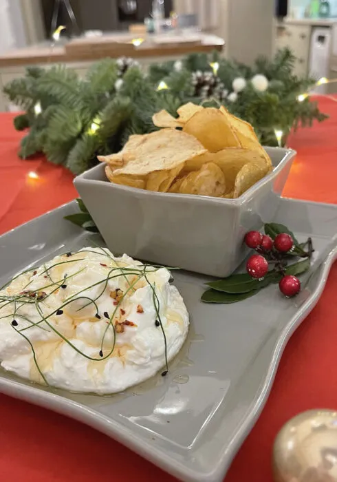 Feta and hot honey dip for Christmas Canapés