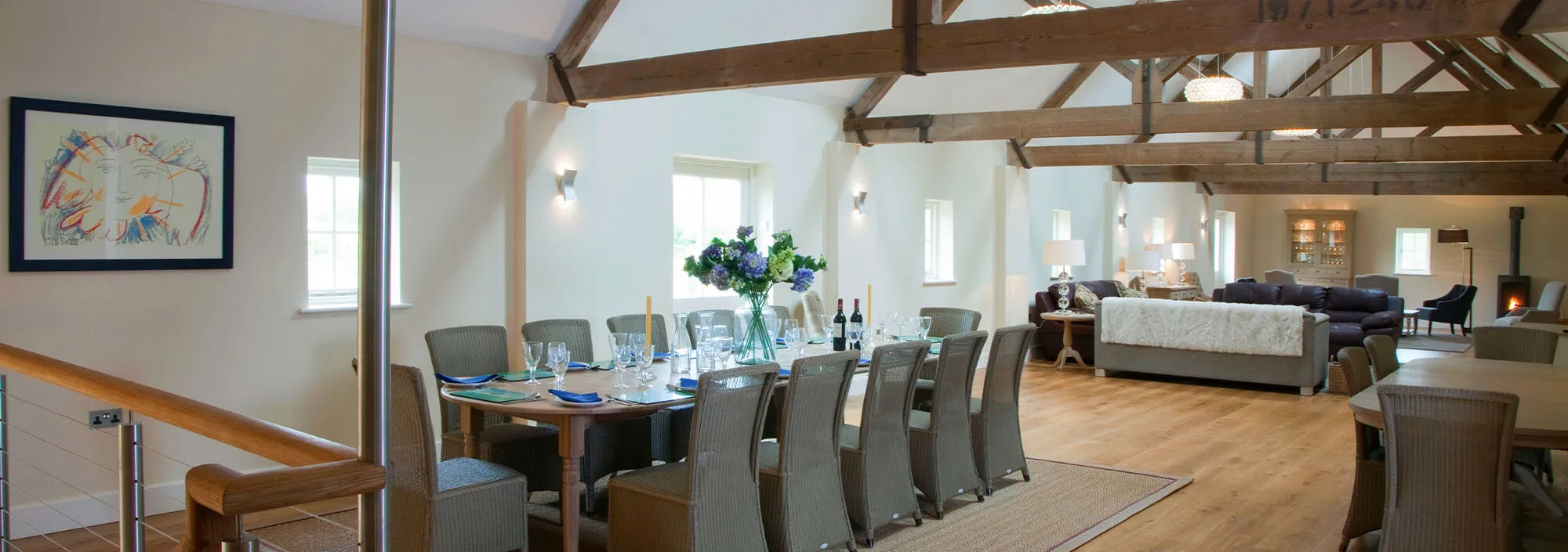 Finchcocks Oast Dining Area