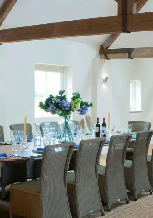 Finchcocks Oast Dining Area