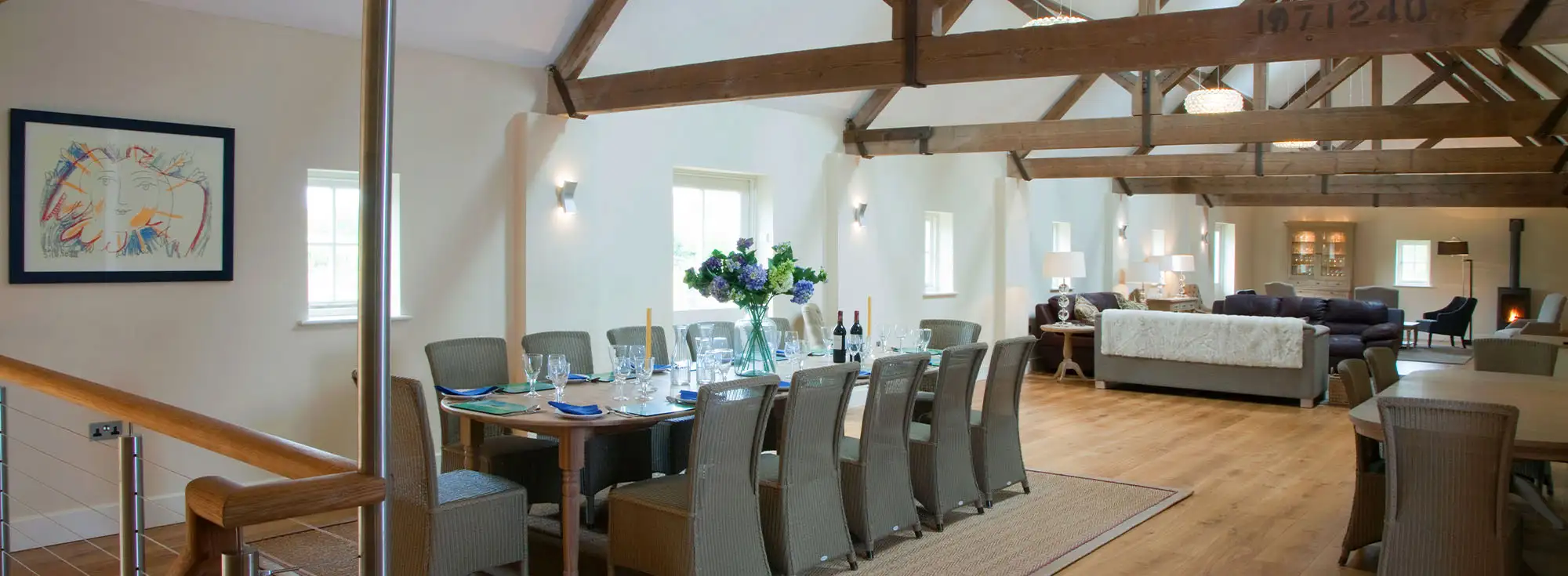 Finchcocks Oast Dining Area