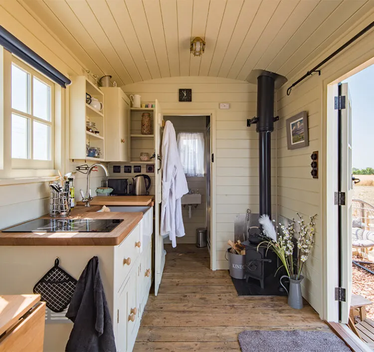 inside a shepherds hut