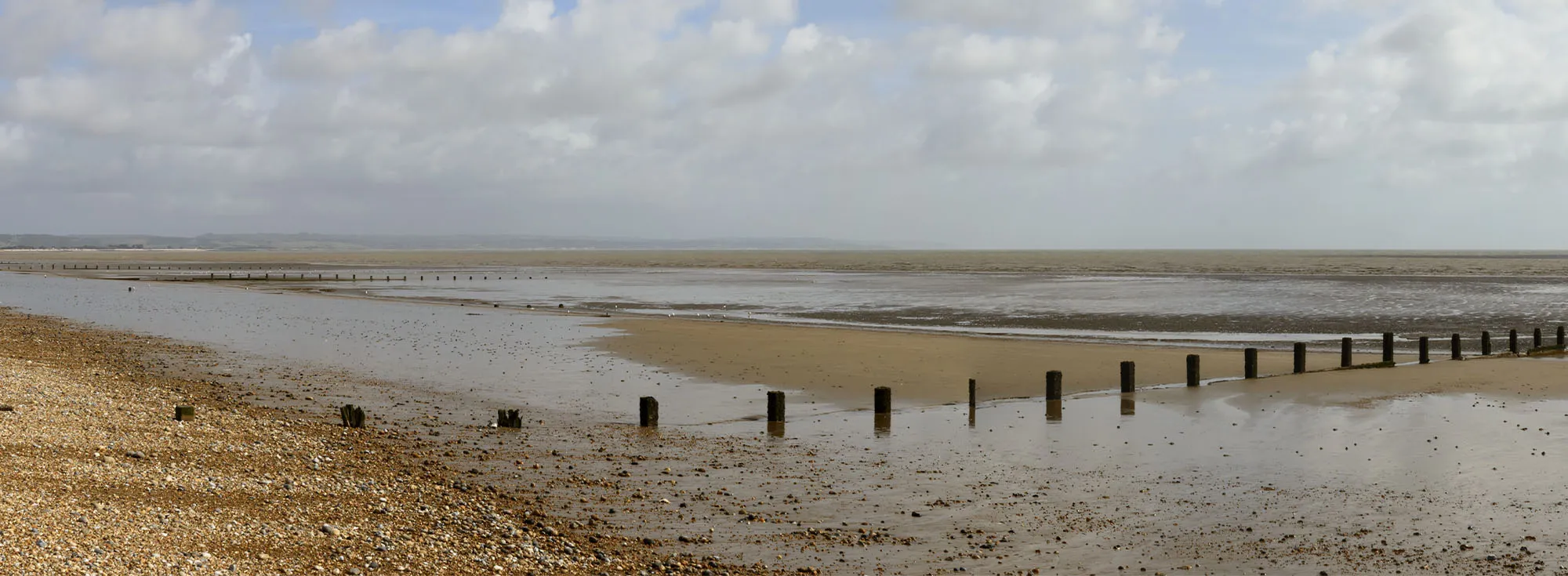 The large beach at New Romney, Kent.