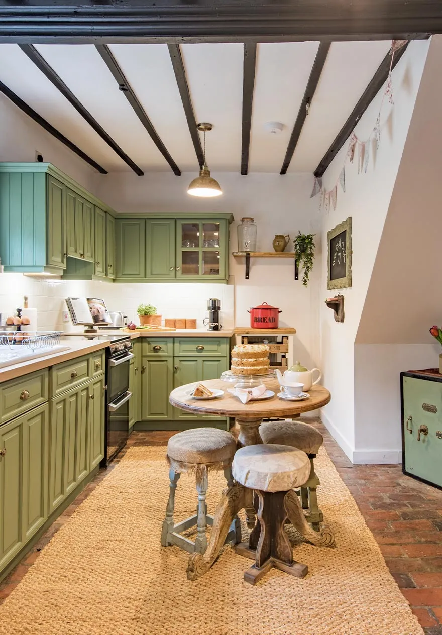 The cosy kitchen of Hearts of Oak in Biddenden a holiday home by Bloom Stays