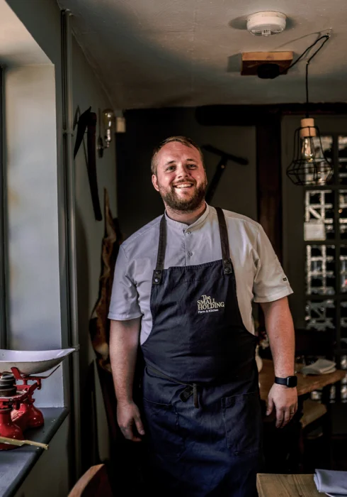 Will Devlin, chef owner of The Small Holding in Kent