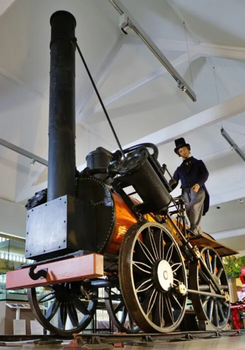 Old Steam train figure at Whitstable Museum