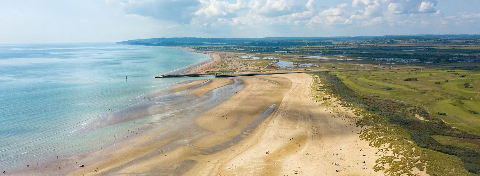 Drone photo of Camber Sands, near Winchelsea (photograph Chris Mitchell @spudmitchell on Unsplash)