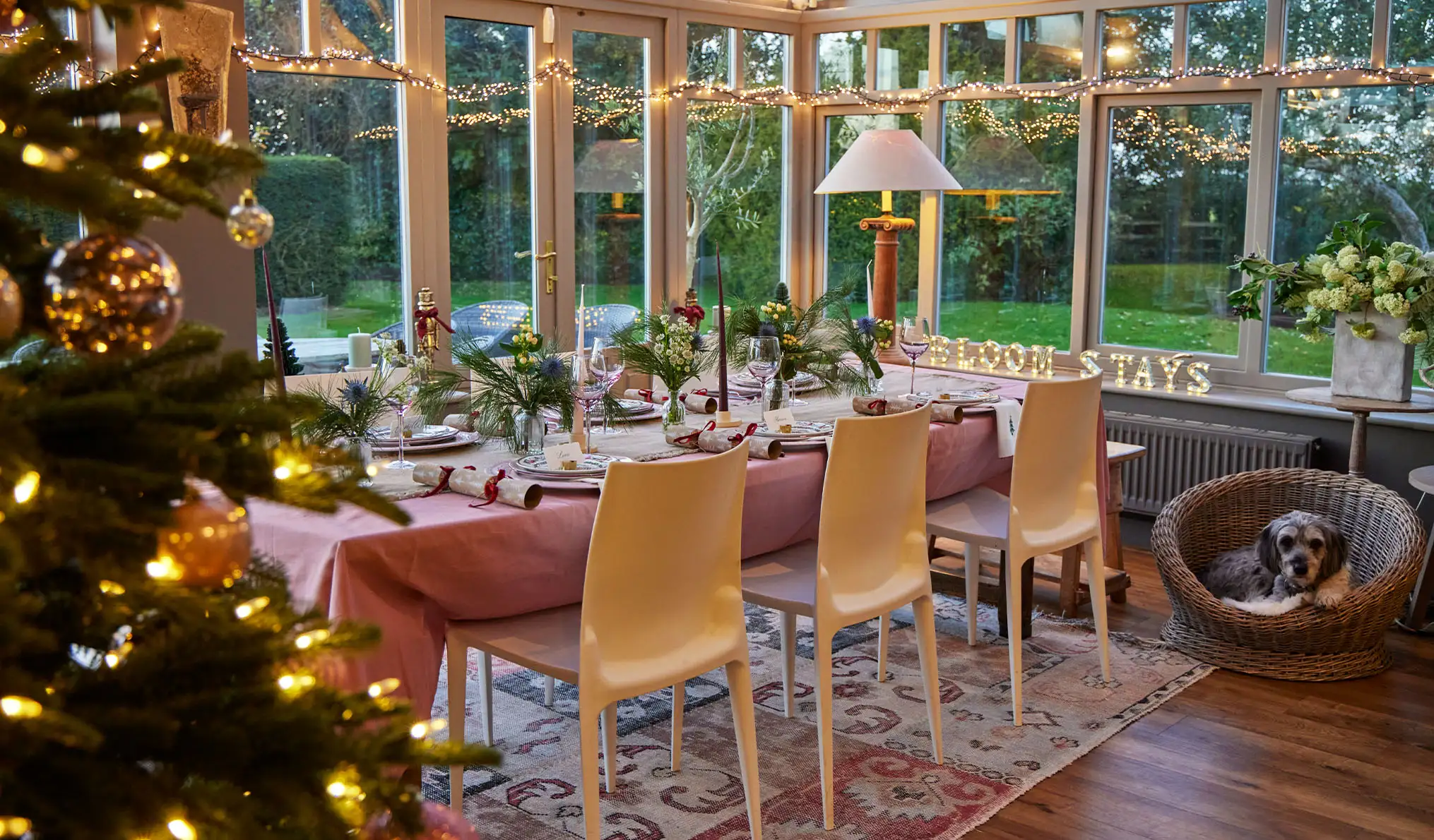 Christmas table at Dormestone