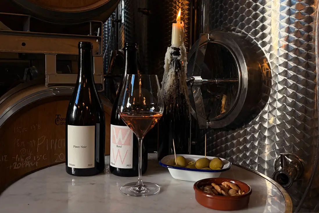 Bottles of Walgate Wine, from The Winery in Rye